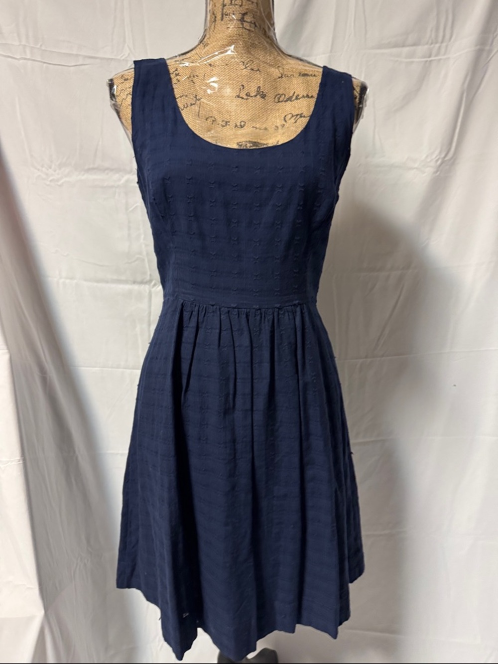 Vineyard Vines Classic Navy Sleeveless Fit-and-Flare Dress